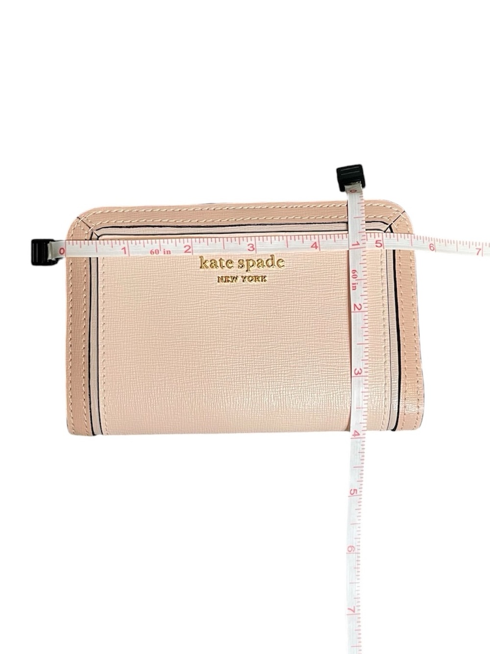 Kate Spade Colorblock Morgan Neutral Compact Wallet $168 New - Pale Dogwood - Picture 8 of 9